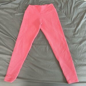 OS Croco Skin Full Length Pink Sand Leggings